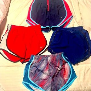 Nike women’s running‎ Tempo shorts Lot of Four Size Small